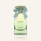 Laura Ashley Serene Meadows perfume bottle with a bow on a white background